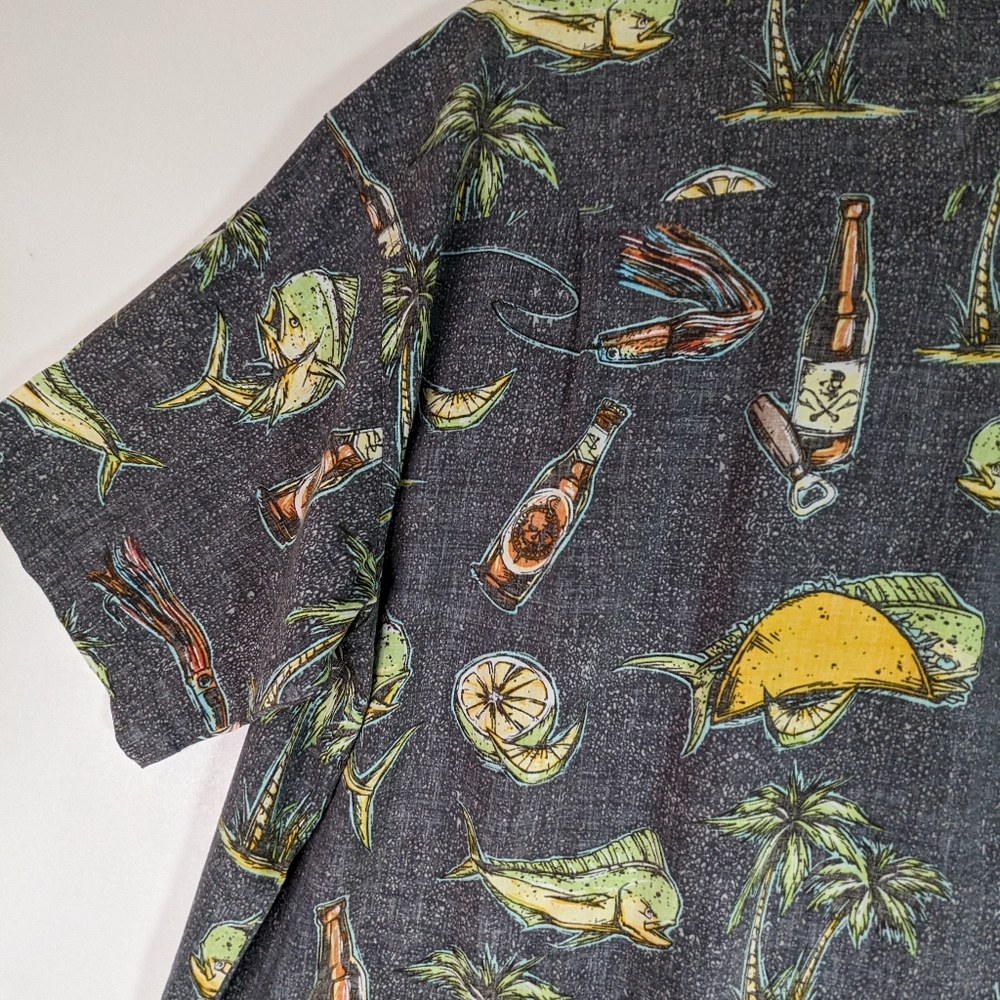 SOLD Fish Taco Party Night Mens XXL Shirt Fishing Boating Salt Life - Picture 12 of 15